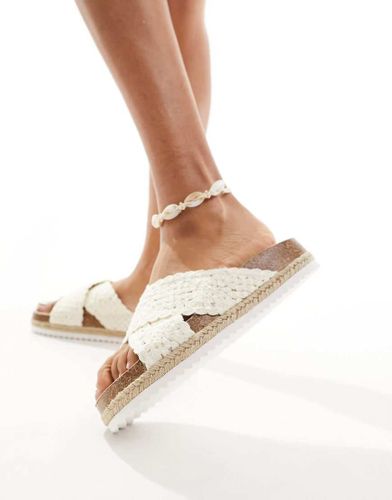 Jessica - Mules style espadrilles avec brides croisées au crochet - Asos Design - Modalova