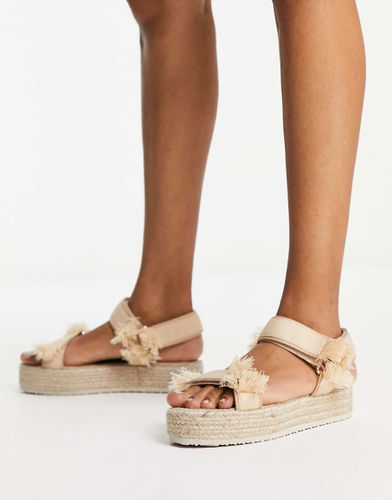 Junction - Sandali sportivi stile espadrilles colore neutro - ASOS DESIGN - Modalova