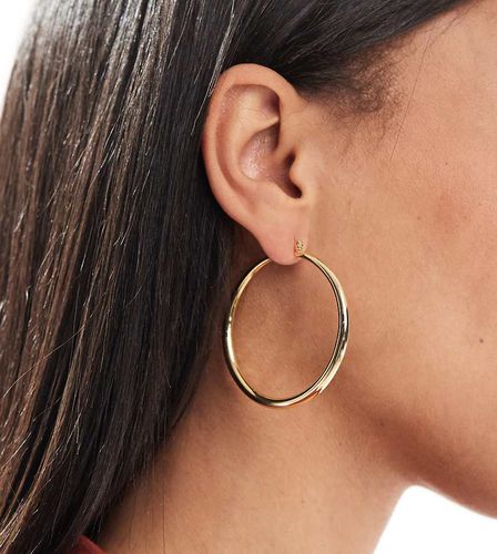 Orecchini a cerchio sottili placcati in 14 kt - ASOS DESIGN - Modalova