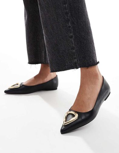 Lennox - Ballerine nere con finiture - ASOS DESIGN - Modalova