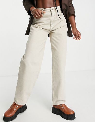 Mom jeans extra larghi in misto cotone premium color pietra - ASOS DESIGN - Modalova