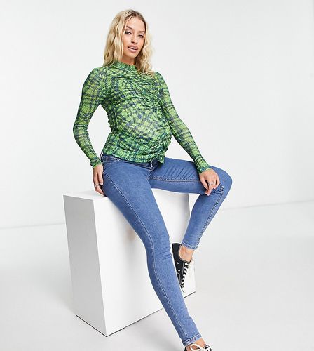 Maternity - Jeans skinny con fascia sul pancione medio - ASOS DESIGN - Modalova