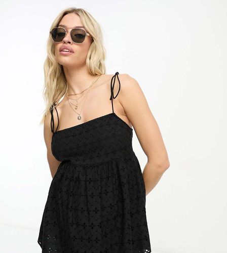 ASOS DESIGN Maternity - Top estivo in pizzo con scollo quadrato e spalline annodate - ASOS Maternity - Modalova