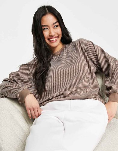 Maglietta a maniche lunghe oversize a righe testurizzate - ASOS DESIGN - Modalova