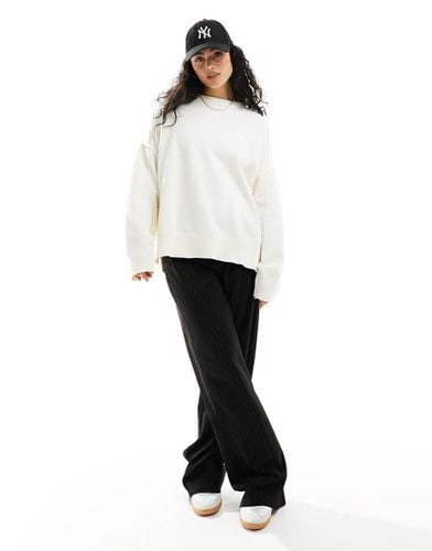 Maglione girocollo oversize color crema - ASOS DESIGN - Modalova