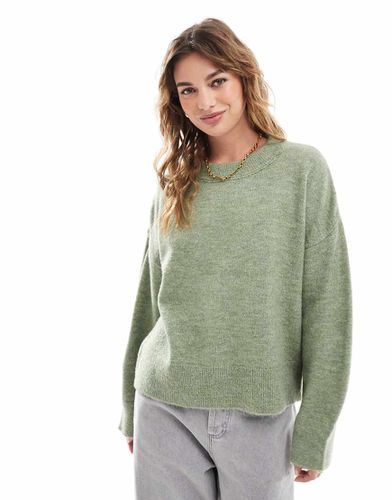 Maglione girocollo squadrato color pistacchio - ASOS DESIGN - Modalova