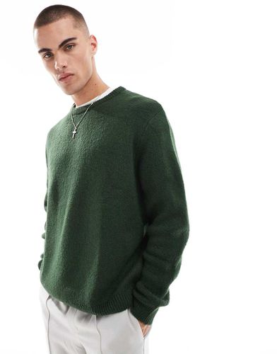 Maglione oversize spazzolato scuro - ASOS DESIGN - Modalova