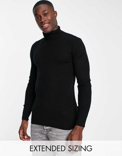 Maglione leggero accollato a coste - ASOS DESIGN - Modalova