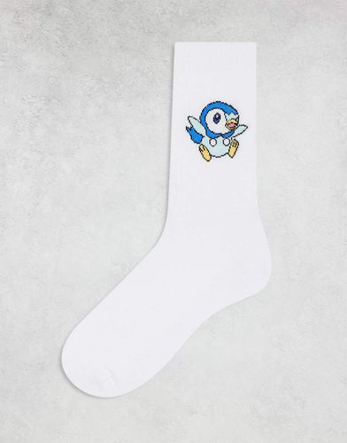 Pokémon - Calzini bianchi con Piplup - ASOS DESIGN - Modalova