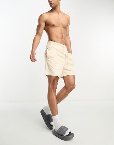 Pantaloncini del pigiama color sabbia con fascia in vita larga - ASOS DESIGN - Modalova