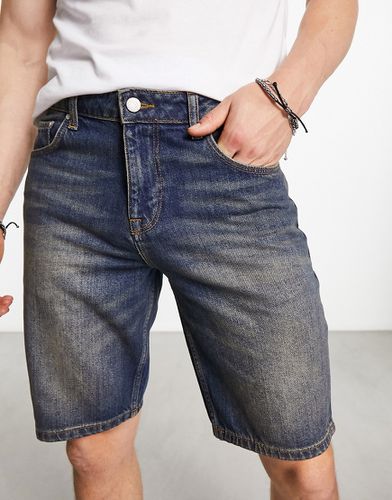 Pantaloncini di jeans slim lunghezza media lavaggio Y2K - ASOS DESIGN - Modalova