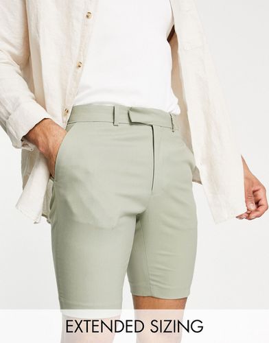 Pantaloncini slim eleganti color salvia - ASOS DESIGN - Modalova