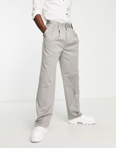 Pantaloni a fondo ampio in tessuto Tonic grigi - ASOS DESIGN - Modalova
