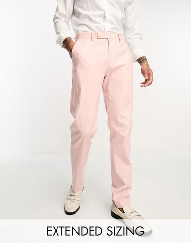 Pantaloni da abito super skinny in misto lino pastello - ASOS DESIGN - Modalova