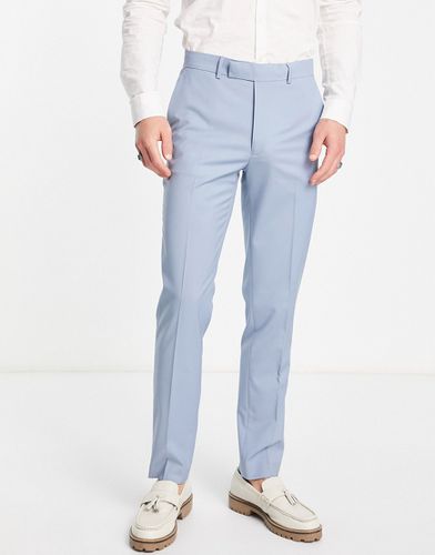 Pantaloni da abito slim blu polvere - ASOS DESIGN - Modalova
