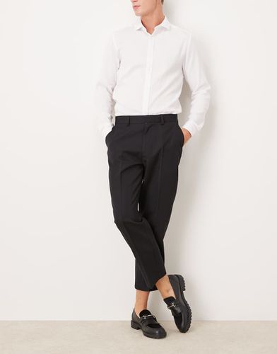 Pantaloni dritti eleganti alla caviglia neri - ASOS DESIGN - Modalova