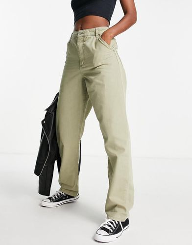 Pantaloni dritti extra larghi kaki - ASOS DESIGN - Modalova