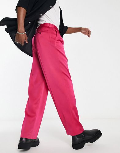Pantaloni eleganti a fondo ampio in raso - ASOS DESIGN - Modalova
