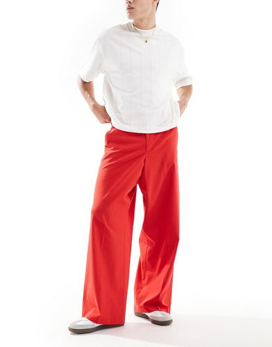 Pantaloni larghi eleganti rossi - ASOS DESIGN - Modalova
