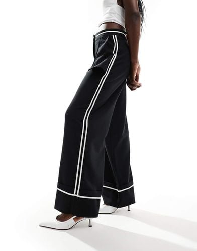 Pantaloni sartoriali a fondo ampio con profili esterni - ASOS DESIGN - Modalova