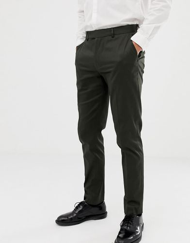 Pantaloni skinny in rasatello di cotone scuro - ASOS DESIGN - Modalova