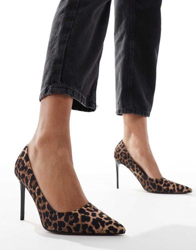 Paphos - Scarpe décolleté leopardate con tacco alto a punta - ASOS DESIGN - Modalova