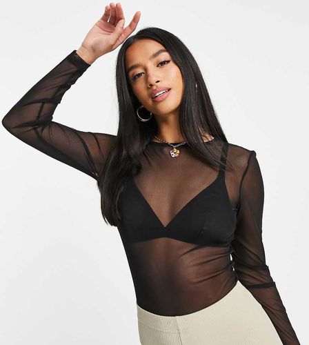 ASOS DESIGN Petite - Body à manches longues en tulle - Asos Petite - Modalova
