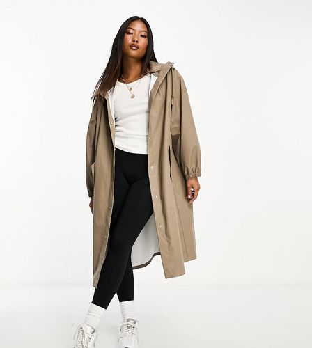 ASOS DESIGN Petite - Parka impermeabile gommato color fungo - ASOS Petite - Modalova