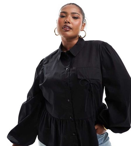 ASOS DESIGN Petite - Top punto smock con maniche a sbuffo - ASOS Curve - Modalova