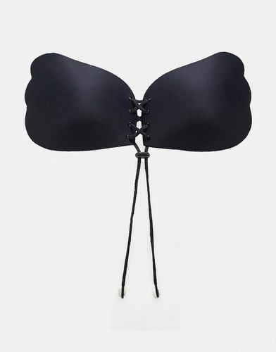 Reggiseno adesivo nero con lacci sulla scollatura - ASOS DESIGN - Modalova