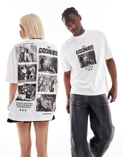 T-shirt unisex bianca oversize con stampa The Goonies su licenza - ASOS DESIGN - Modalova