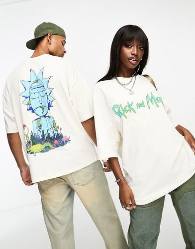 T-shirt unisex oversize bianca con stampa Rick N Morty - ASOS DESIGN - Modalova
