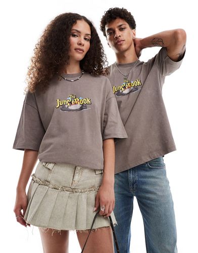 T-shirt unisex oversize slavato con stampa de Il libro della giungla sul petto - ASOS DESIGN - Modalova