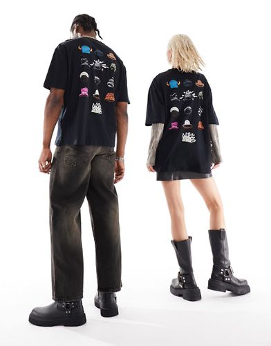 T-shirt unisex oversize nera con stampa di Jamiroquai su licenza - ASOS DESIGN - Modalova