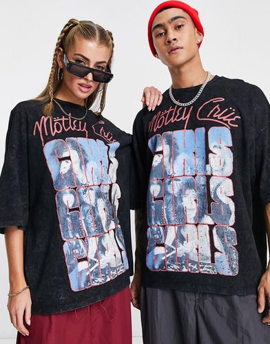 T-shirt unisex oversize slavato con stampa Motley Crue - ASOS DESIGN - Modalova