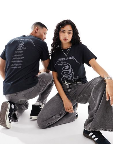 T-shirt unisex nera con stampe grafiche Metallica - ASOS DESIGN - Modalova