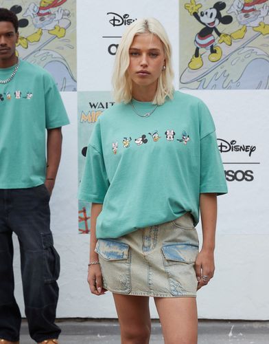 T-shirt unisex slavato con stampa Disney di Topolino e amici - ASOS DESIGN - Modalova