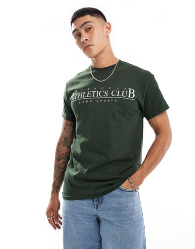 T-shirt con stampa sul petto "Athletics Club" - ASOS DESIGN - Modalova