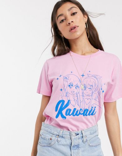 T-shirt con stampa di cartone Kawaii - ASOS DESIGN - Modalova
