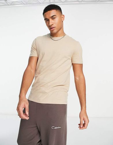 T-shirt girocollo beige - ASOS DESIGN - Modalova