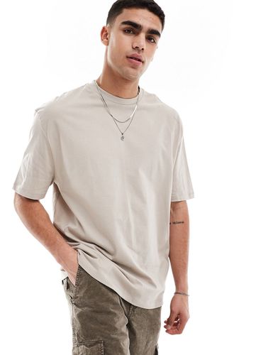 T-Shirt girocollo oversize color talpa - ASOS DESIGN - Modalova