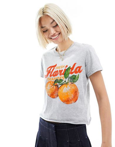 T-shirt mini mélange con stampa di arance e scritta "Florida" - ASOS DESIGN - Modalova