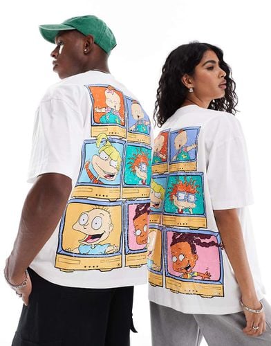 T-shirt oversize unisex bianca con stampa "Rugrats" - ASOS DESIGN - Modalova