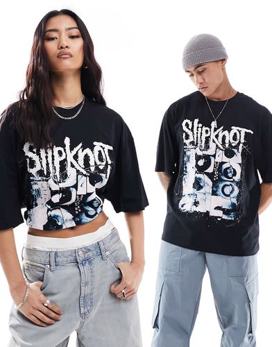 T-shirt oversize unisex nera con stampe "Slipknot" su licenza - ASOS DESIGN - Modalova