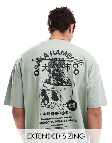 T-shirt oversize con stampa di ramen sul retro - ASOS DESIGN - Modalova