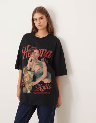 T-shirt oversize à motif mojito vintage - Asos Design - Modalova