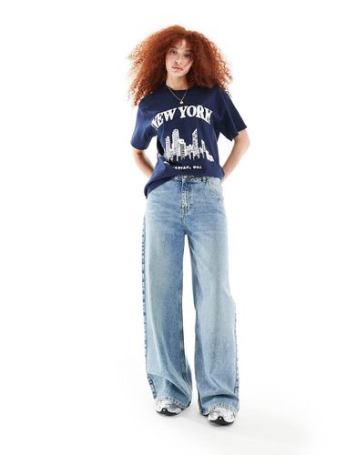 T-shirt oversize con stampa New York - ASOS DESIGN - Modalova