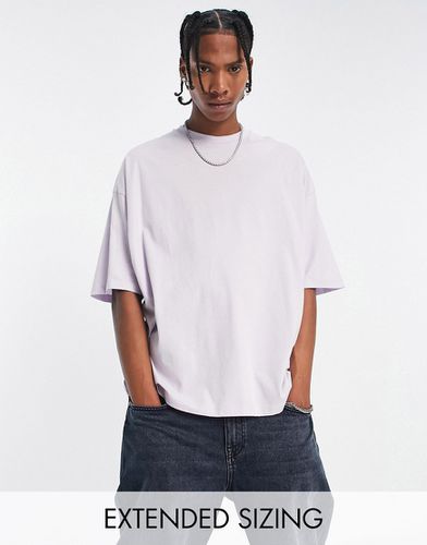 T-shirt oversize girocollo lilla - ASOS DESIGN - Modalova