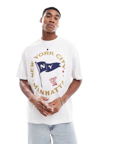 T-shirt oversize imprimé à l'avant - cassé - Asos Design - Modalova