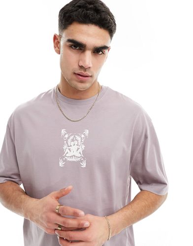 T-shirt oversize lilla con stampa celestiale sul petto - ASOS DESIGN - Modalova